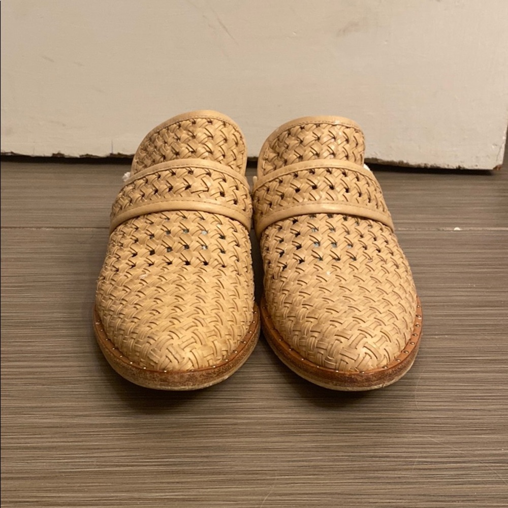 Freda Salvador Keen Woven Mules, Nude 8.5